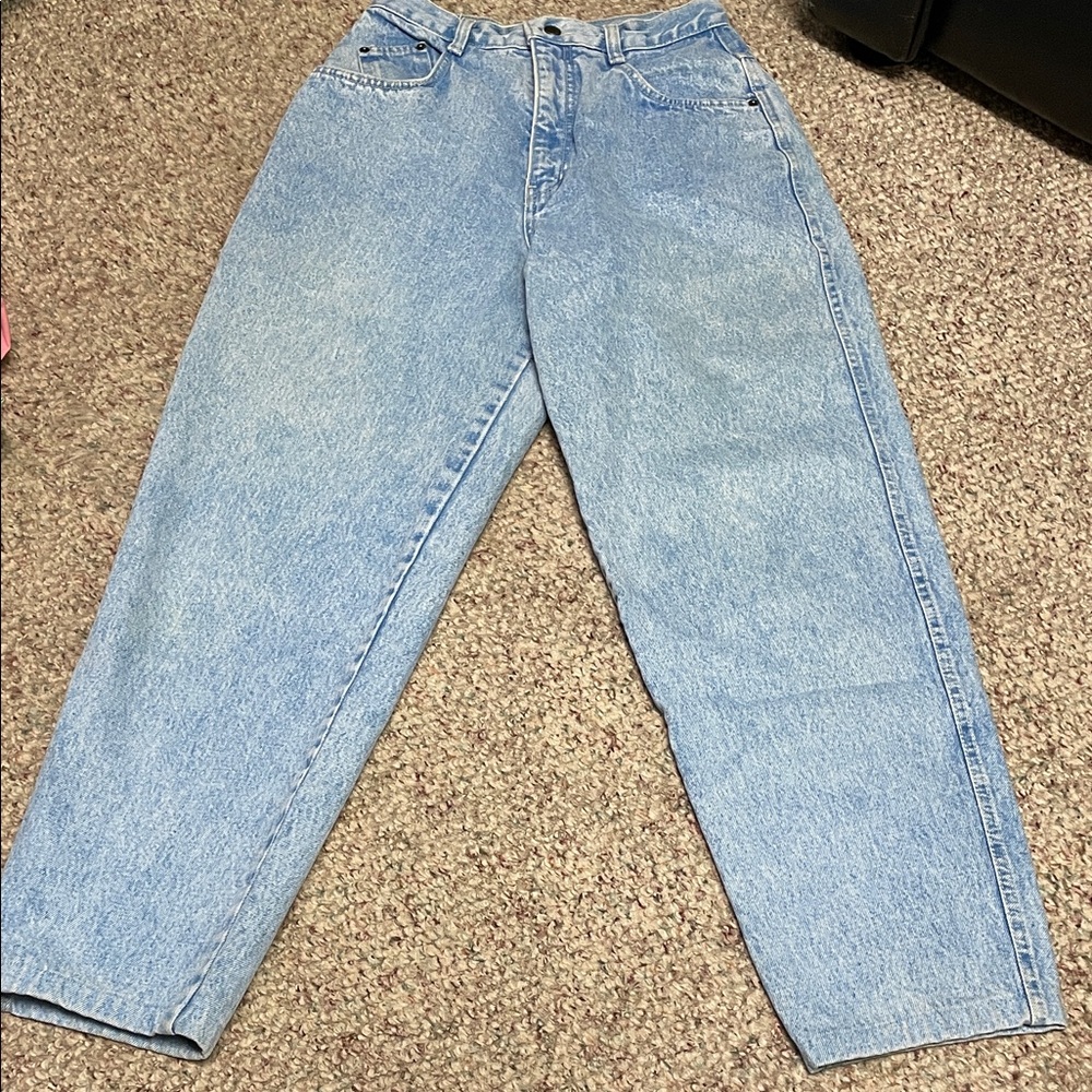 Vintage 80s/90s high rise wide leg Blue Denim Jeans